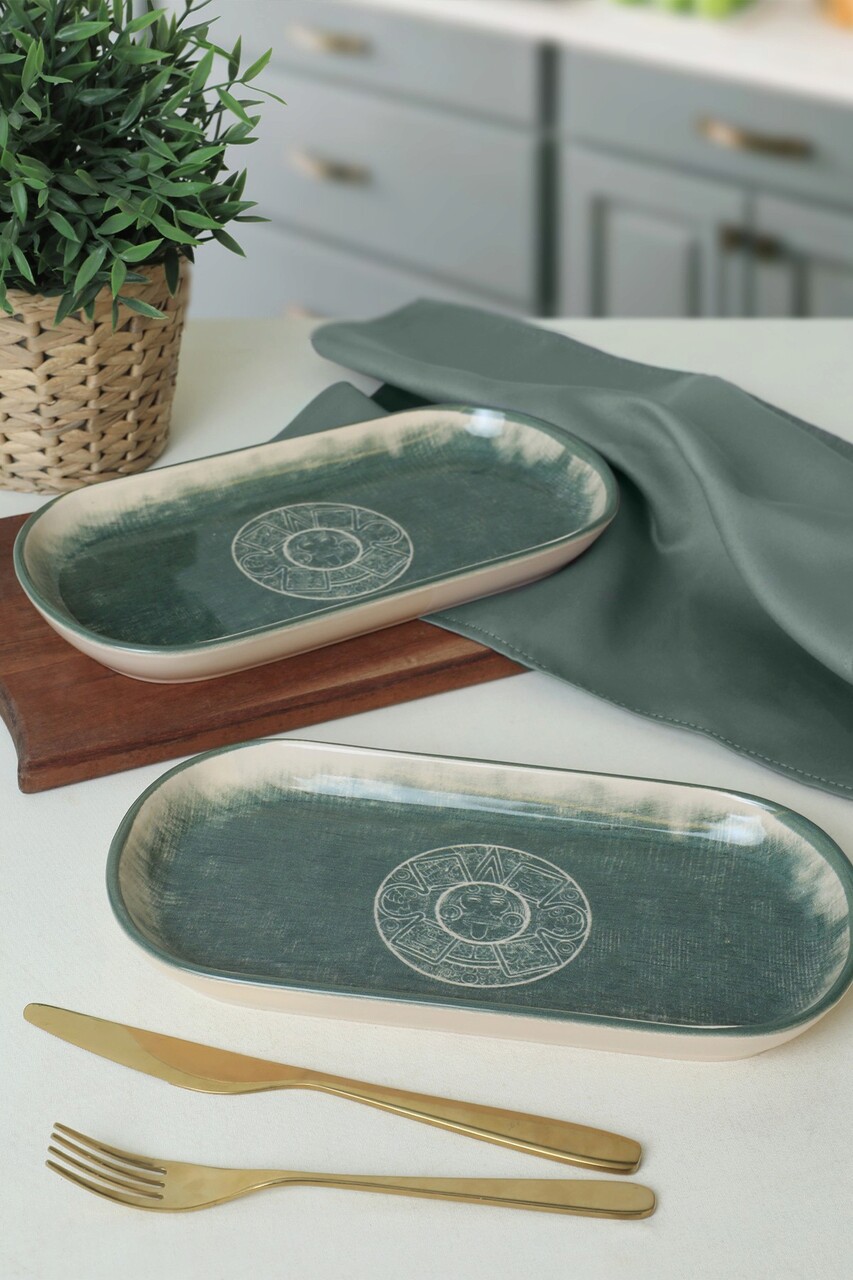 Set platouri servire, Hermia, 275KRM2108, Antibacterian, Crem - imagine 4